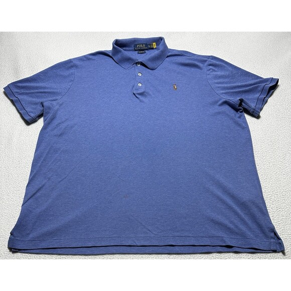 Polo Ralph Lauren Shirt Mens XL Blue Shirt Pony Short Sleeve Classic Fit *SPOT - Picture 1 of 9